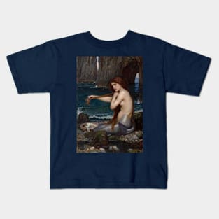 The Mermaid - John William Waterhouse Kids T-Shirt